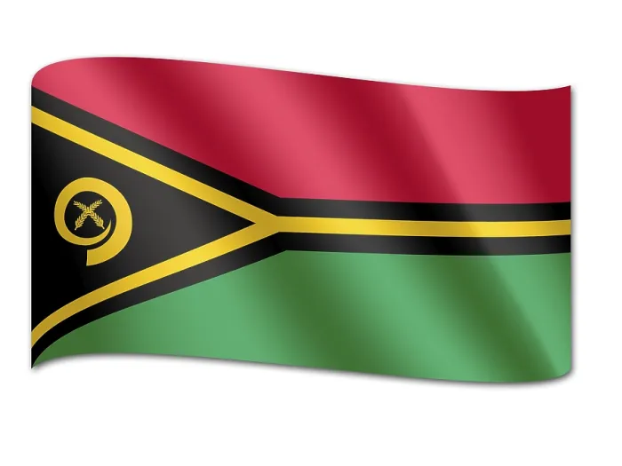 Gerahmter Druck : Flagge von Vanuatu Gerahmter Druck : Flagge von Vanuatu