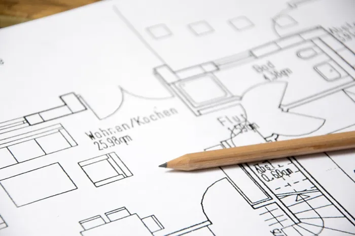 Gerahmter Druck : Wohnungsgrundriss Gerahmter Druck : Wohnungsgrundriss