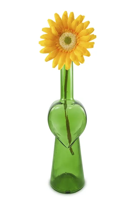 Gerahmter Druck : Blume in einer Flasche mit Herzform. Gerahmter Druck : Blume in einer Flasche mit Herzform.