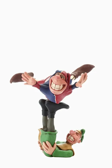 Gerahmter Druck : Narristen oder Scherzgeber, Cartoonfiguren. Gerahmter Druck : Narristen oder Scherzgeber, Cartoonfiguren.
