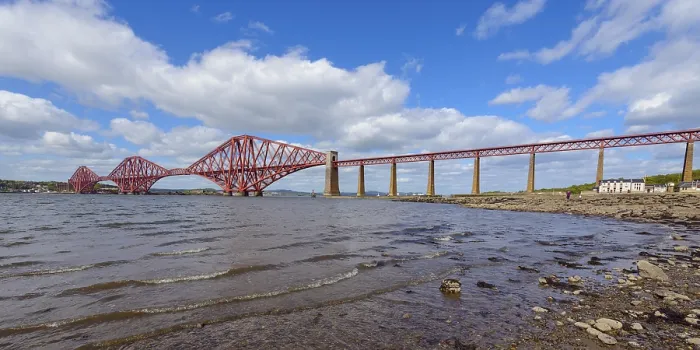 Gerahmter Druck : Forth-Brücke über den Firth of Forth