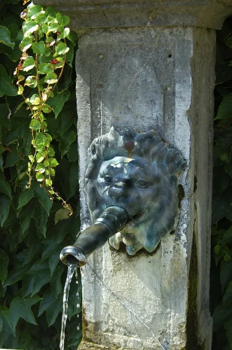 Gerahmter Druck : Brunnen mit Gargoylen Gerahmter Druck : Brunnen mit Gargoylen