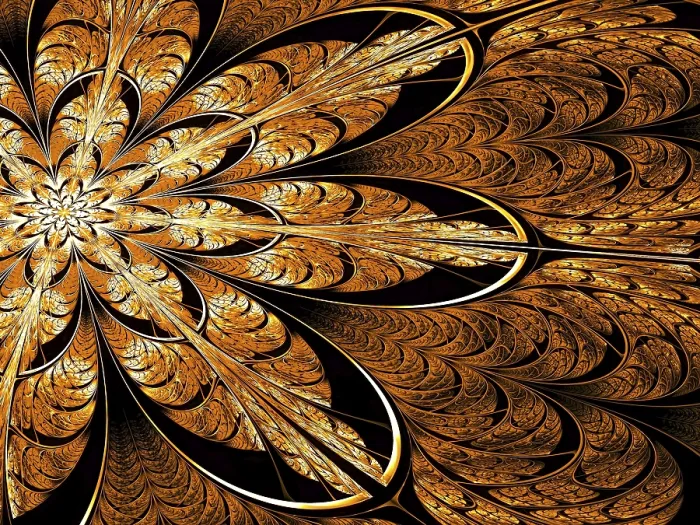 Gerahmter Druck : Fraktalblume - abstrakte computer-generierte Bild. Gerahmter Druck : Fraktalblume - abstrakte computer-generierte Bild.