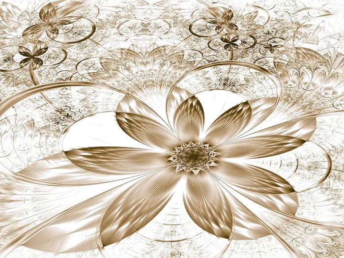 Gerahmter Druck : Fraktalblume - abstrakte computer-generierte Bild. Gerahmter Druck : Fraktalblume - abstrakte computer-generierte Bild.