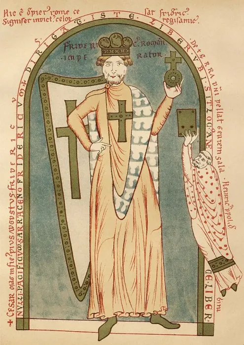 Gerahmter Druck : Friedrich der Erste, Friedrich Barbarsroß Gerahmter Druck : Friedrich der Erste, Friedrich Barbarsroß