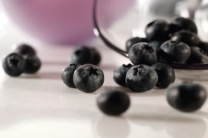 Gerahmter Druck : Frische Blaubeeren Gerahmter Druck : Frische Blaubeeren