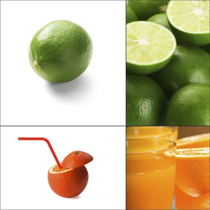 Gerahmter Druck : Frische Zitrusfrüchte Collage-Komposition, in einem Quadratrahmen eingeschachtelt. Gerahmter Druck : Frische Zitrusfrüchte Collage-Komposition, in einem Quadratrahmen eingeschachtelt.