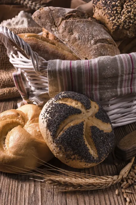 Gerahmter Druck : Frische Brötchen Gerahmter Druck : Frische Brötchen