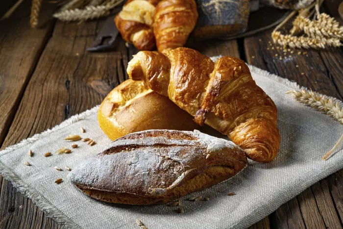 Gerahmter Druck : Frische Brötchen in einer Cornea. Gerahmter Druck : Frische Brötchen in einer Cornea.