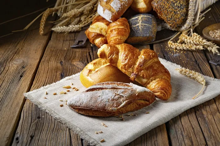 Gerahmter Druck : Frische Brötchen in einer Cornea. Gerahmter Druck : Frische Brötchen in einer Cornea.