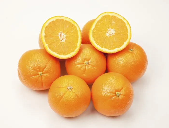 Gerahmter Druck : Frische Orangenwürfel Gerahmter Druck : Frische Orangenwürfel