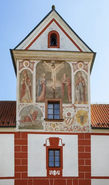 Gerahmter Druck : Freskan am ehemaligen Apothekenladen. Gerahmter Druck : Freskan am ehemaligen Apothekenladen.