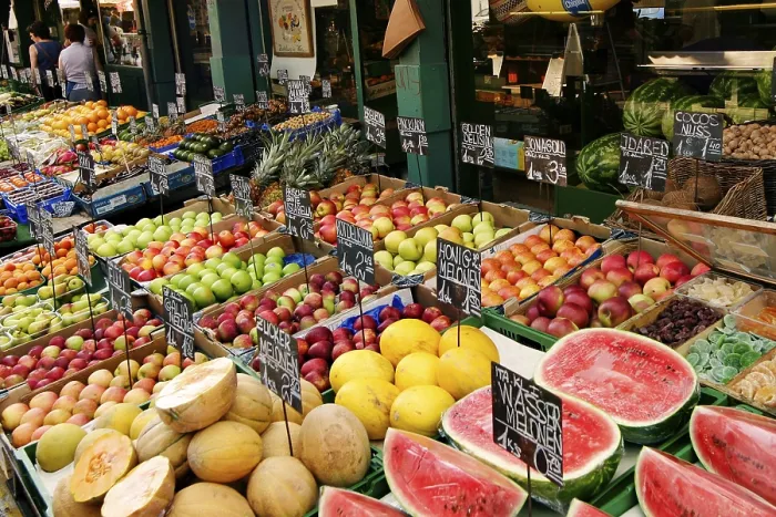Gerahmter Druck : Fruit-market Gerahmter Druck : Fruit-market