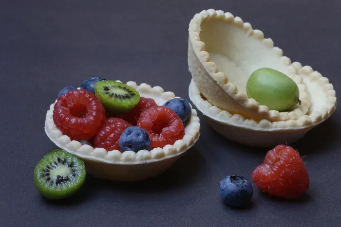 Gerahmter Druck : Frucht in Törtchenbasis, Erdbeere. Gerahmter Druck : Frucht in Törtchenbasis, Erdbeere.