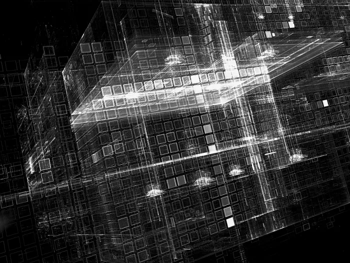 Gerahmter Druck : Futuristische Würfel - abstrakte computer-generierte Bild. Gerahmter Druck : Futuristische Würfel - abstrakte computer-generierte Bild.