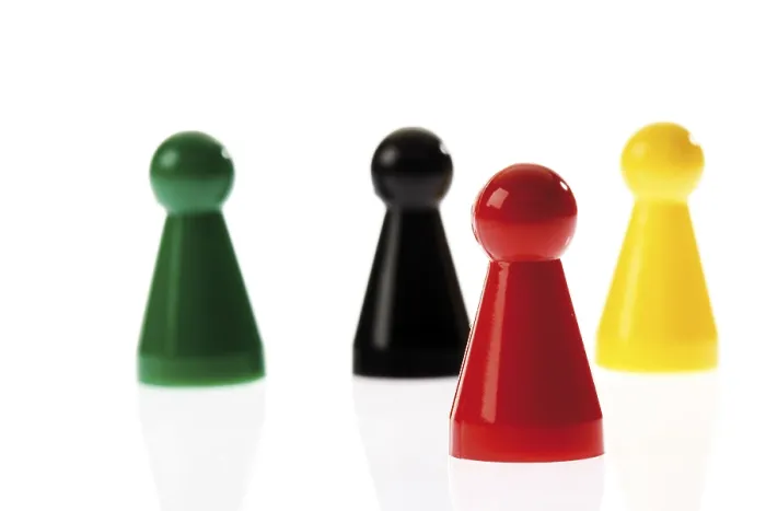 Gerahmter Druck : Spielsteine