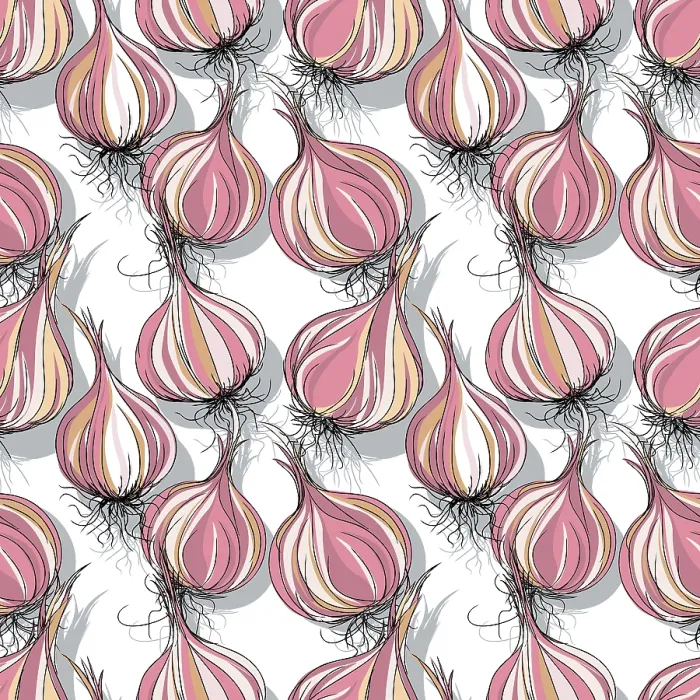 Gerahmter Druck : Garlic Muster, editierbarer Vektor-Template Gerahmter Druck : Garlic Muster, editierbarer Vektor-Template