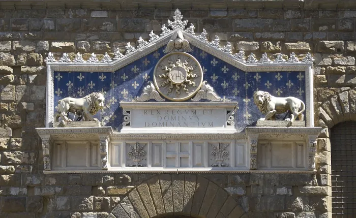 Gerahmter Druck : Tor des Palazzo Vecchio, Florenz Gerahmter Druck : Tor des Palazzo Vecchio, Florenz