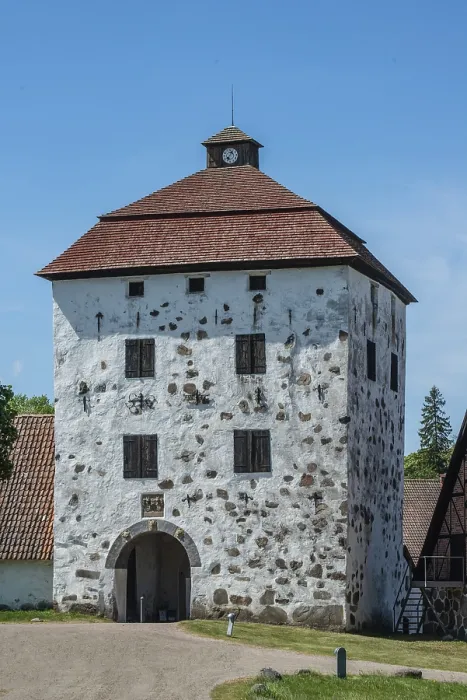 Gerahmter Druck : Die Torhüttenturm bei Hovdala Schloss. Gerahmter Druck : Die Torhüttenturm bei Hovdala Schloss.