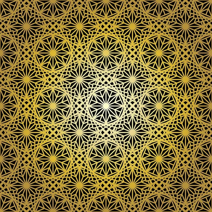 Gerahmter Druck : Geometrisches Gold-Lace-ungefüttertes Muster. Gerahmter Druck : Geometrisches Gold-Lace-ungefüttertes Muster.