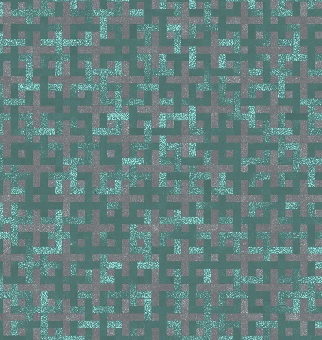 Gerahmter Druck : Geometrisches Muster mit Teal- und Graurechtecken, das ein abstraktes Bild schafft. Gerahmter Druck : Geometrisches Muster mit Teal- und Graurechtecken, das ein abstraktes Bild schafft.