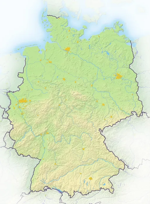 Gerahmter Druck : Deutschland, Schattendachkarten. Gerahmter Druck : Deutschland, Schattendachkarten.