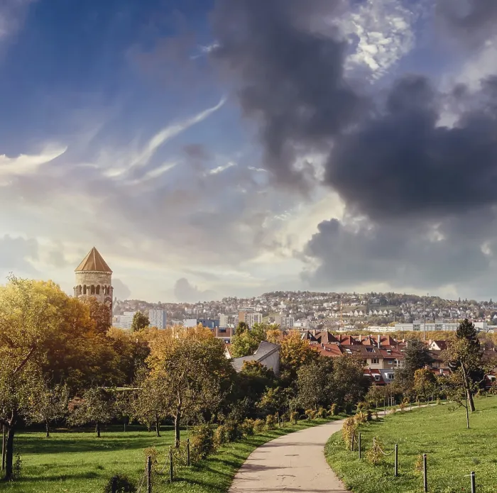 Gerahmter Druck : Deutschland, Stuttgart Panoramablick Gerahmter Druck : Deutschland, Stuttgart Panoramablick