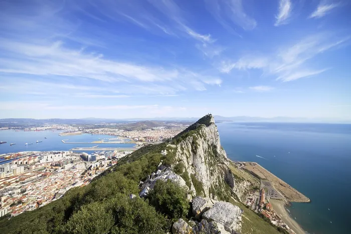 Gerahmter Druck : Gibraltar Rock-Blick von oben. Gerahmter Druck : Gibraltar Rock-Blick von oben.