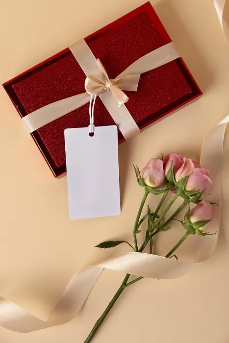 Gerahmter Druck : Geschenkbox mit Grußkarte für St. Gerahmter Druck : Geschenkbox mit Grußkarte für St.