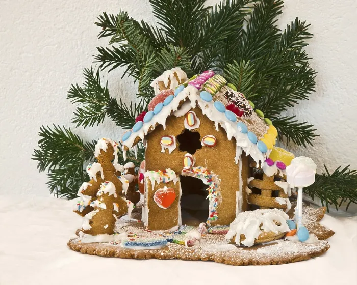 Gerahmter Druck : Lebkuchenhäuschen Gerahmter Druck : Lebkuchenhäuschen