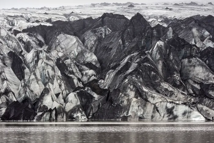 Gerahmter Druck : Gletscher, Solheimajökull Gerahmter Druck : Gletscher, Solheimajökull