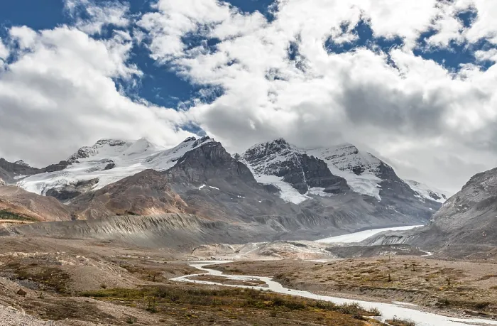 Gerahmter Druck : Gletschertal des Mount Athabasca Gerahmter Druck : Gletschertal des Mount Athabasca