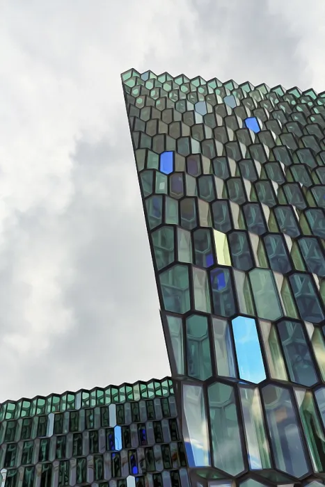 Gerahmter Druck : Detail der Glasfassade. Gerahmter Druck : Detail der Glasfassade.