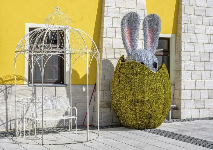Gerahmter Druck : Glitzernder Osterhase-Figurine Gerahmter Druck : Glitzernder Osterhase-Figurine