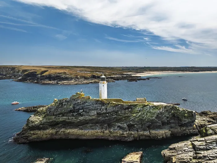 Gerahmter Druck : Gottrevy-Leuchtturm aus einer Drohne.