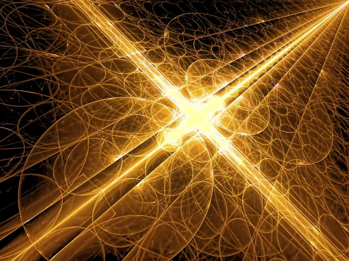 Gerahmter Druck : Goldener Hintergrund: liegt auf einer diagonalen Oberfläche, die mit glühenden Kreisen bedeckt ist. Gerahmter Druck : Goldener Hintergrund: liegt auf einer diagonalen Oberfläche, die mit glühenden Kreisen bedeckt ist.