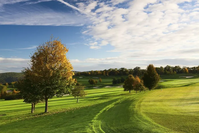 Gerahmter Druck : Der Golfplatz im Herbst. Gerahmter Druck : Der Golfplatz im Herbst.