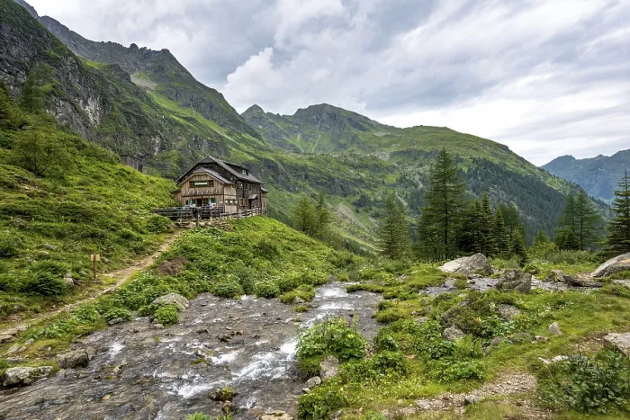 Gerahmter Druck : Gollinghütte am Steinriesenbach Gerahmter Druck : Gollinghütte am Steinriesenbach