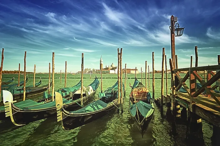 Gerahmter Druck : Gondolas Gerahmter Druck : Gondolas