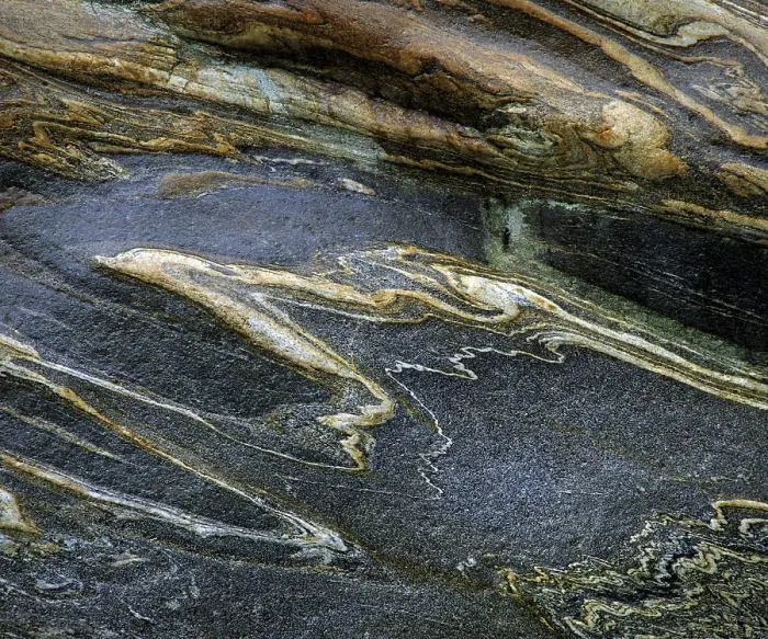 Gerahmter Druck : Granitstrukturen, Alpen, Verzasca-Tal