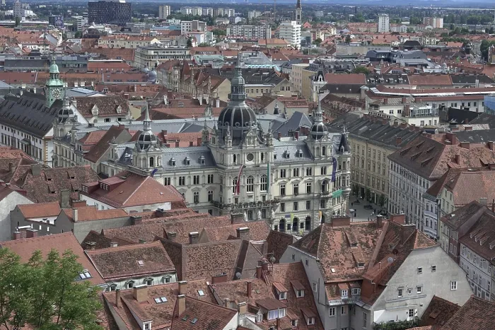 Gerahmter Druck : Rathaus Graz Gerahmter Druck : Rathaus Graz