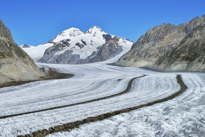 Gerahmter Druck : Großer Aletschgletscher, die Eigerberge. Gerahmter Druck : Großer Aletschgletscher, die Eigerberge.