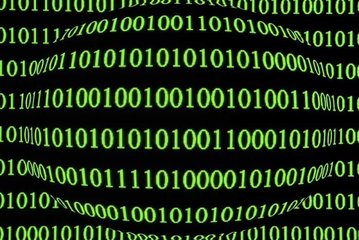 Gerahmter Druck : Grüner binärer Code auf schwarzem Hintergrund. Gerahmter Druck : Grüner binärer Code auf schwarzem Hintergrund.