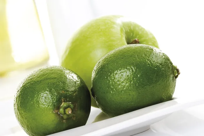 Gerahmter Druck : Grüner Obst, Apfel und Zitronen Gerahmter Druck : Grüner Obst, Apfel und Zitronen