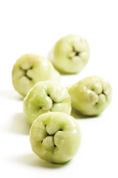 Gerahmter Druck : Grüne Java-Äpfel (Syzygium samarangense)