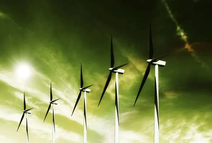 Gerahmter Druck : Grüner Wind
