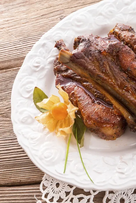 Gerahmter Druck : Gegrillte Rippchen Gerahmter Druck : Gegrillte Rippchen