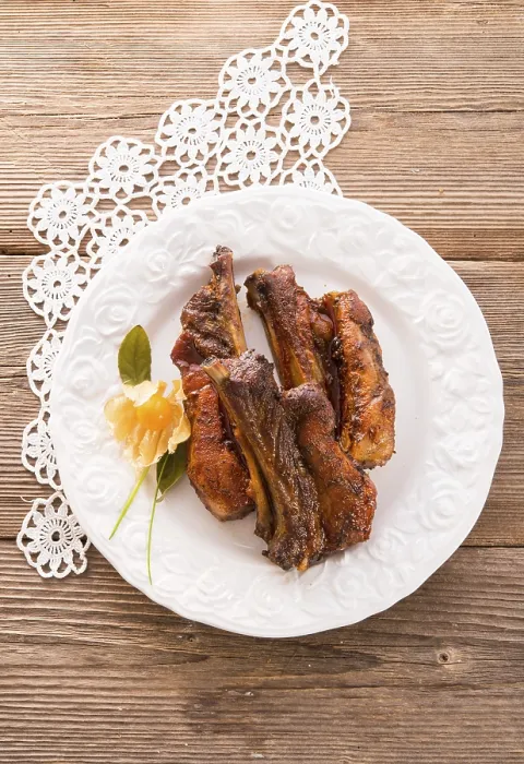 Gerahmter Druck : Gegrillte Rippchen Gerahmter Druck : Gegrillte Rippchen