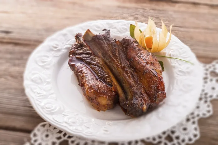 Gerahmter Druck : Gegrillte Rippchen.