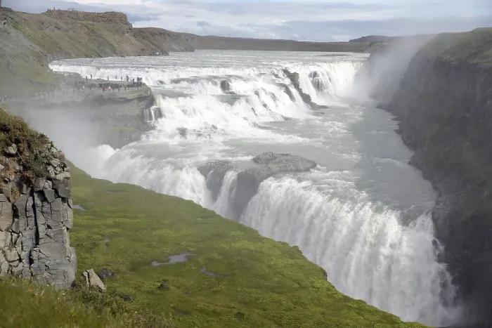 Gerahmter Druck : Gullfoss, Insel. Gerahmter Druck : Gullfoss, Insel.